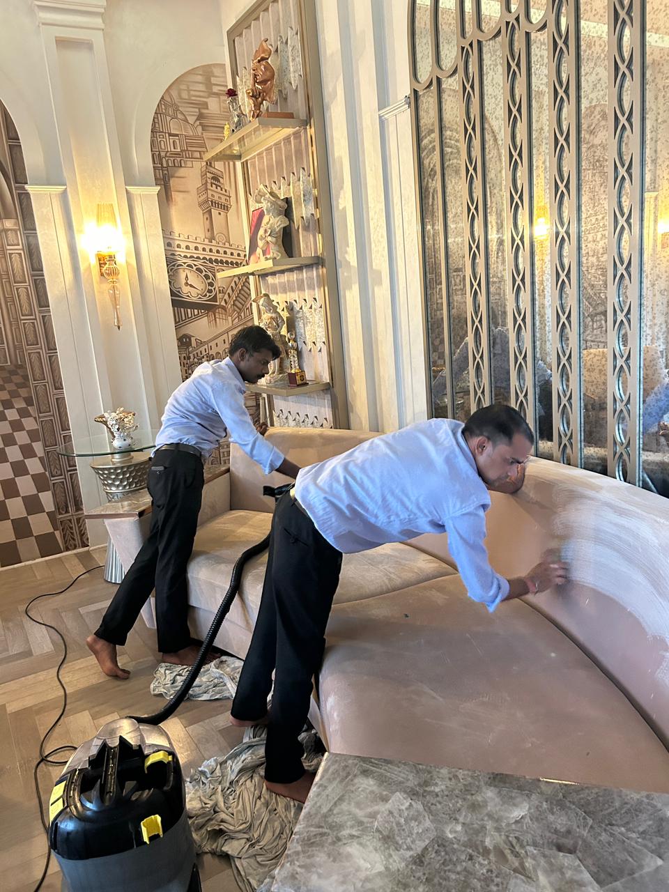 Hotel lobby carpet restoration